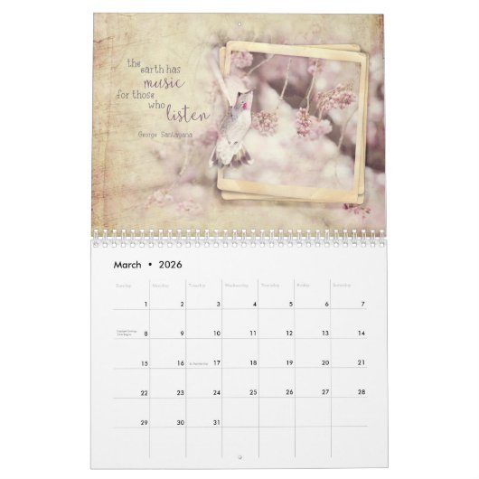 Der Kunstkalender für Inspirationstiere Kalender (Mär 2026)