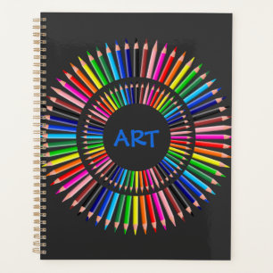 Der Kunstlehrer, farbige Stifte Planer