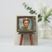 Der Künstler auf einem TV-Grunge Postkarte (Stehend Vorderseite)