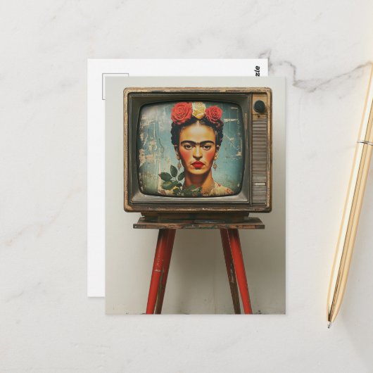 Der Künstler auf einem TV-Grunge Postkarte (Vorderseite/Rückseite Beispiel)
