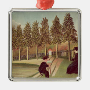 Der Künstler, der seine Ehefrau, 1900-05 malt Silbernes Ornament