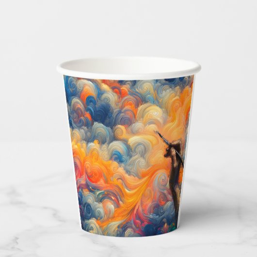 Der Künstler des Himmels Pappbecher (Rückseite)