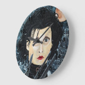 Der Künstler, gemalt von Alfred Fox Große Wanduhr (Winkel)
