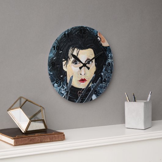 Der Künstler, gemalt von Alfred Fox Große Wanduhr (Büro)