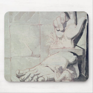 Der Künstler in der Verzweiflung über Größe vo Mousepad