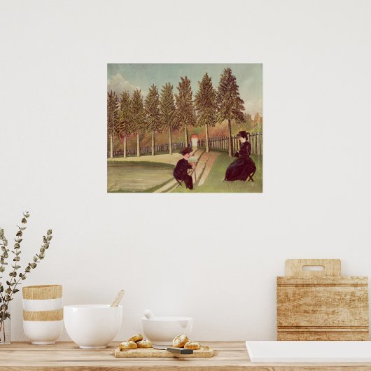 Der Künstler Malte seine Ehefrau, 1900-05 Poster (Küche)