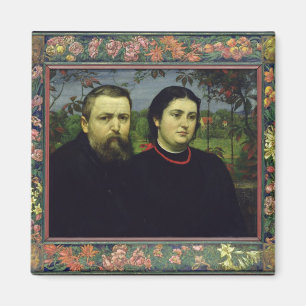 Der Künstler mit seiner Ehefrau Bonicella, 1887 Magnet