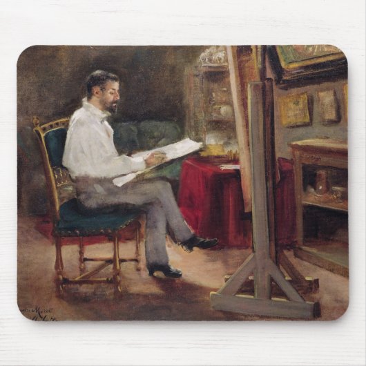 Der Künstler Morot in seinem Studio, c.1874 Mousepad (Vorne)
