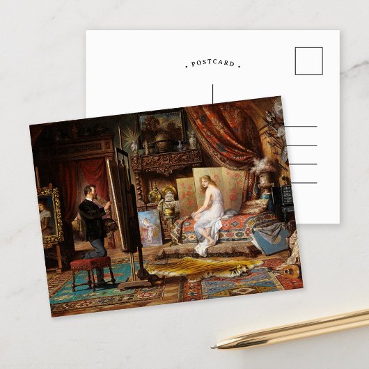 Der Künstler und sein Modell | Carl Schweninger, J Postkarte