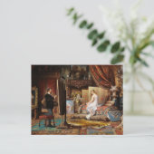 Der Künstler und sein Modell | Carl Schweninger, J Postkarte (Stehend Vorderseite)