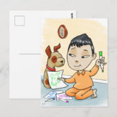 Der Künstler und seine Muse Postkarte (Vorne/Hinten)