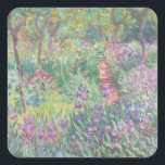 Der Künstlergarten in Giverny (1900) Claude Monet Quadratischer Aufkleber<br><div class="desc">Diese wunderschönen Kunstaufkleber für Scrapbys bestechen durch den schönen Artist's Garden in Giverny (1900), einem postimpressionistischen Gemälde eines blühenden Gartens. Der Artist’s Garden in Giverny (1900) ist eines der vielen Gemälde, die Claude Monet während seiner letzten dreißig Jahre in seinem Garten in Giverny geschaffen hat. Iren in Reihen, die diagonal...</div>