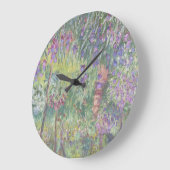 Der Künstlergarten in Giverny von Claude Monet Große Wanduhr (Winkel)