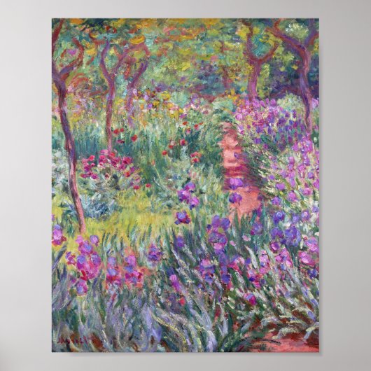 Der Künstlergarten in Giverny von Claude Monet Poster (Vorne)