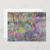 Der Künstlergarten in Giverny von Claude Monet Postkarte (Vorne/Hinten)