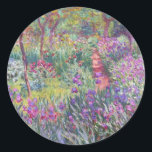 Der Künstlergarten in Giverny von Claude Monet Runder Aufkleber<br><div class="desc">Der Künstlergarten in Giverny von Claude Monet</div>