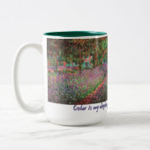 Der Künstlergarten in Giverny von Claude Monet Zweifarbige Tasse (Links)