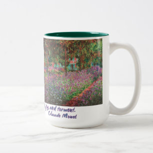 Der Künstlergarten in Giverny von Claude Monet Zweifarbige Tasse