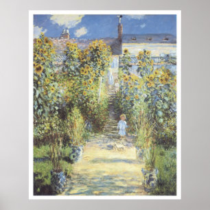 Der Künstlergarten in Vetheuil, 1880 Claude Monet Poster