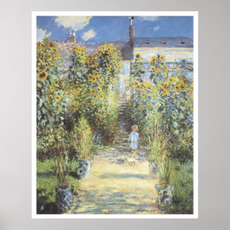 Der Künstlergarten in Vetheuil, 1880 Claude Monet Poster
