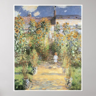 Der Künstlergarten in Vetheuil, 1880 Poster