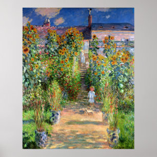 Der Künstlergarten in Vetheuil, Claude Monet Poster