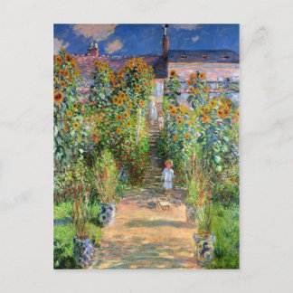 Der Künstlergarten in Vetheuil, Claude Monet Postkarte
