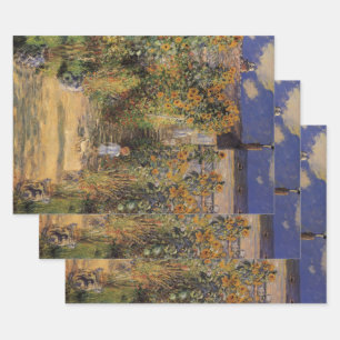 Der Künstlergarten in Vetheuil von Claude Monet Geschenkpapier Set