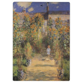 Der Künstlergarten in Vetheuil von Claude Monet Klemmbrett (Rückseite)