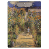 Der Künstlergarten in Vetheuil von Claude Monet Klemmbrett (Vorderseite)