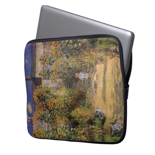 Der Künstlergarten in Vetheuil von Claude Monet Laptopschutzhülle (Vorderseite Links)