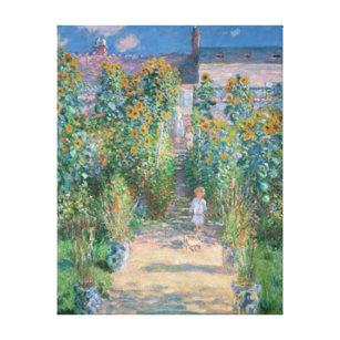 Der Künstlergarten in Vetheuil von Claude Monet Leinwanddruck