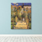 Der Künstlergarten in Vetheuil von Claude Monet Leinwanddruck (Insitu (Holzboden))