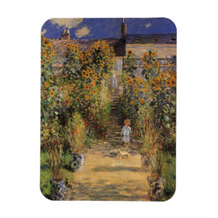 Der Künstlergarten in Vetheuil von Claude Monet Magnet