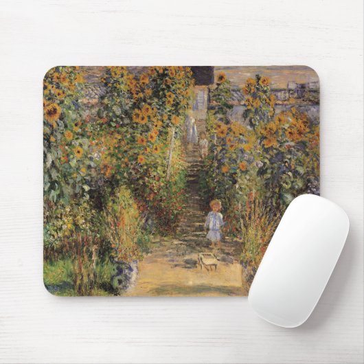 Der Künstlergarten in Vetheuil von Claude Monet Mousepad (Mit Mouse)