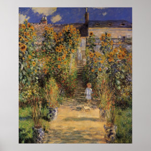 Der Künstlergarten in Vetheuil von Claude Monet Poster
