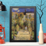 Der Künstlergarten in Vetheuil von Claude Monet Poster<br><div class="desc">Der Artist's Garden at Vetheuil (1880) von Claude Monet ist ein Vintager Impressionismus feine Kunst Blumenmalerei. Ein junges Mädchen wird während der Sommersaison von großen, blühenden Blume mit gelben Sonnenblumen begleitet. Ein Kind ist auf einem Weg im Pariser Garten von Monet in Vetheuil stehend. Über den Künstler: Claude Monet (1840-1926)...</div>