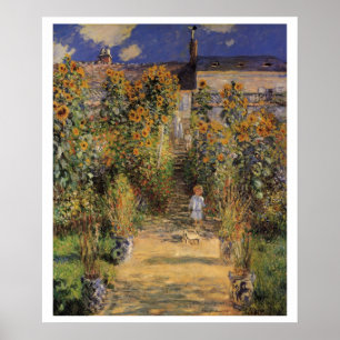 Der Künstlergarten in Vetheuil von Claude Monet Poster