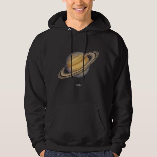 Der künstlerische Saturn mit lebhaften Rings Hoodie (Vorderseite)