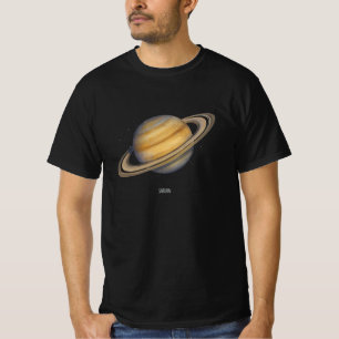 Der künstlerische Saturn mit lebhaften Rings T-Shirt