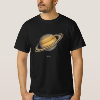Der künstlerische Saturn mit lebhaften Rings T-Shirt