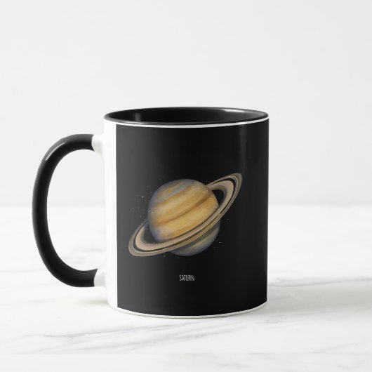 Der künstlerische Saturn mit lebhaften Rings Tasse (Links)