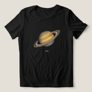 Der künstlerische Saturn mit lebhaften Rings Tri-Blend Shirt