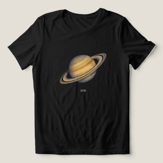 Der künstlerische Saturn mit lebhaften Rings Tri-Blend Shirt (Design Vorderseite)