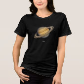Der künstlerische Saturn mit lebhaften Rings Tri-Blend Shirt (Vorderseite)