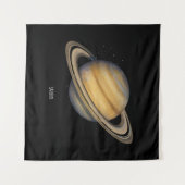 Der künstlerische Saturn mit lebhaften Rings Wandteppich (Vorderseite (Horizontal))