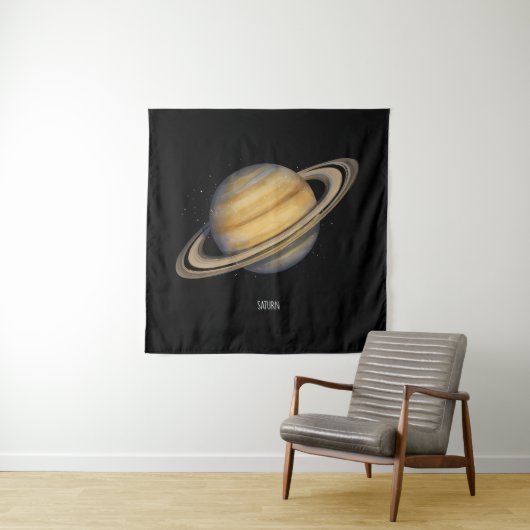 Der künstlerische Saturn mit lebhaften Rings Wandteppich (Beispiel)