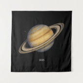 Der künstlerische Saturn mit lebhaften Rings Wandteppich (Vorderseite)