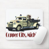 Der Kupferstädter Feuerwehrwagen Mousepad (Mit Mouse)