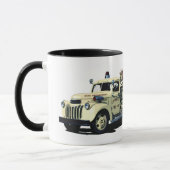Der Kupferstädter Feuerwehrwagen Tasse (Links)